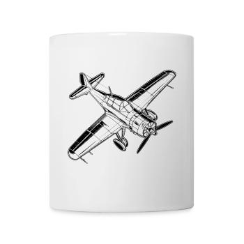 Propeller Plane Sketch - Mug - white - Front