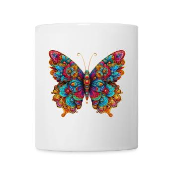 Papillon - Mug blanc - blanc - Devant