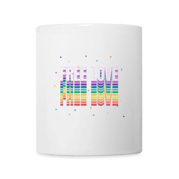 FREE LOVE Rainbow Colors - Tasse - Weiß - Vorne
