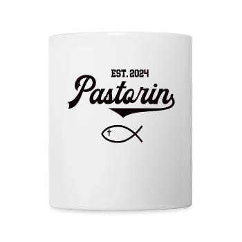 Pastorin est 2024 Fisch Symbol Christen Kirche - Tasse - Weiß - Vorne