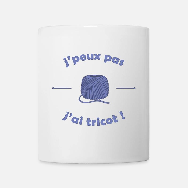 I can't I knit - Mug - white