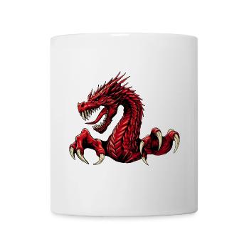 Mystery Legendary Red Fire Dragon Mythical 3D Epic - Mug - white - Front