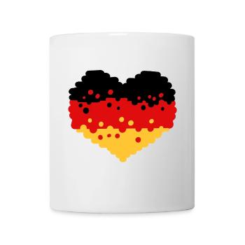 Deutschland Herz Flagge - Tasse - Weiß - Vorne