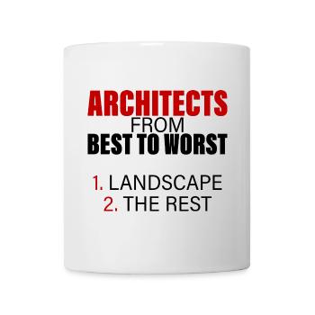 Architects From Best To Worst 1. Landscape 2 - Tasse - Weiß - Vorne