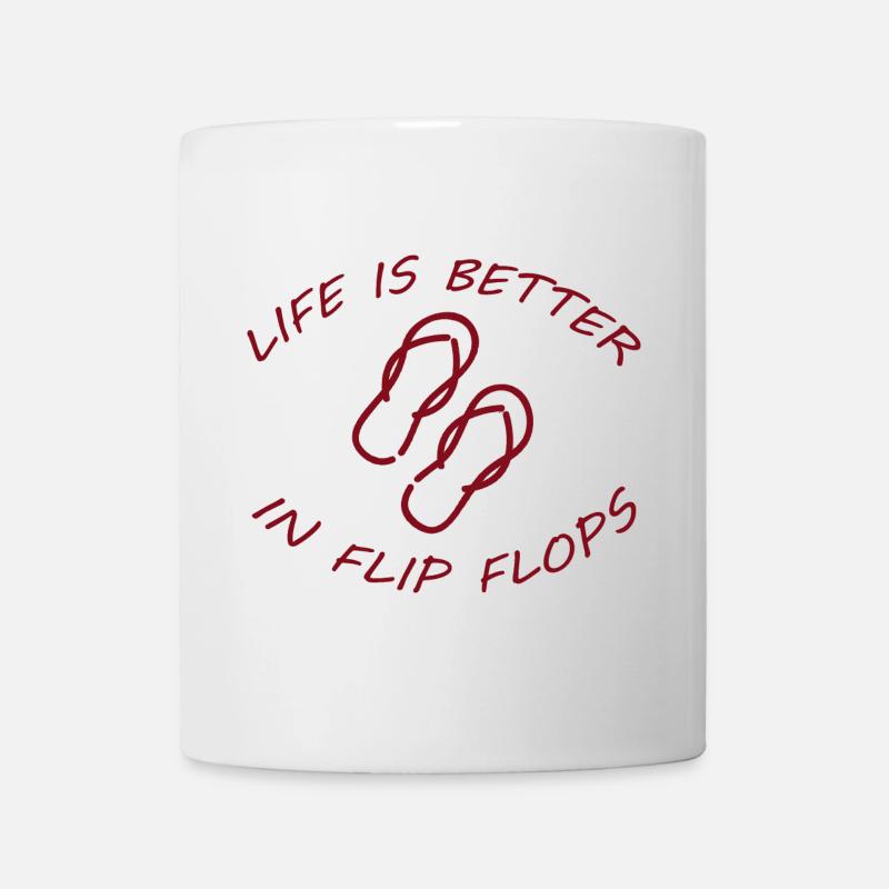LIFE IS BETTER IN FLIP FLOPS - Tasse - Weiß