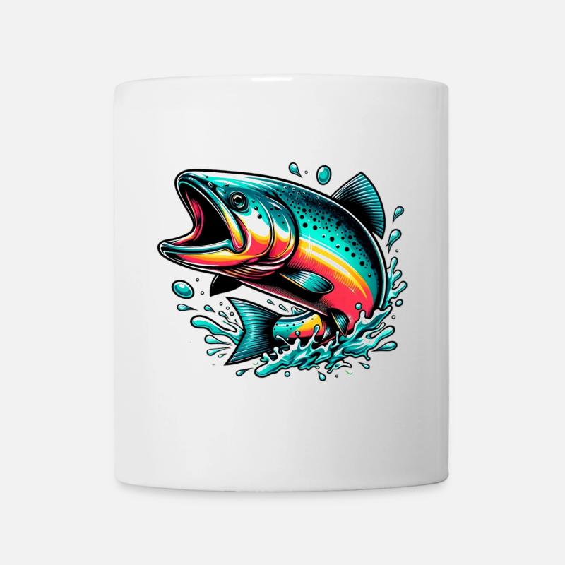 Saumon - Mug blanc - blanc