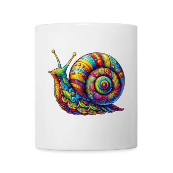 Schnecke - Tasse - Weiß - Vorne