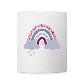 Boho Regenbogen rosa Mädchen Geburt Baby Babyparty - Tasse - Weiß - Vorne