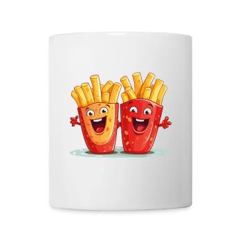 french fries love frieze lover frits face - Mug - white - Front