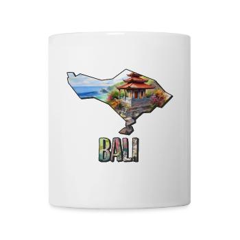 Aquarell Landkarte Bali - Tasse - Weiß - Vorne