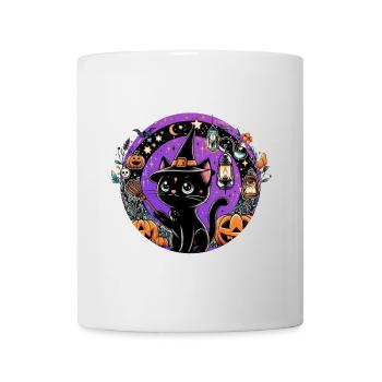 Kitty violet Halloween - Mug blanc - blanc - Devant