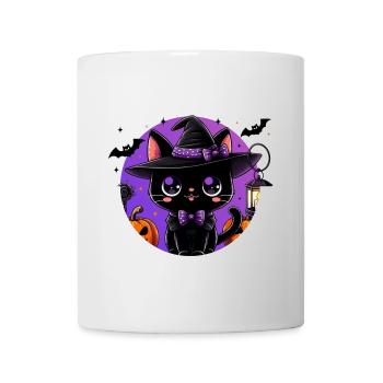 Chaton mignon halloween v2 - Mug blanc - blanc - Devant