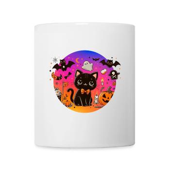 Chaton mignon halloween - Mug blanc - blanc - Devant