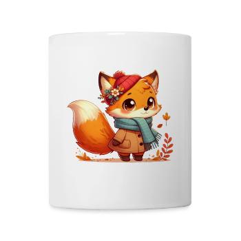 Fuchs Herbst 4 - Tasse - Weiß - Vorne