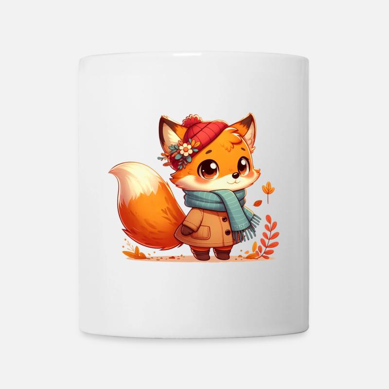 Fuchs Herbst 4 - Tasse - Weiß