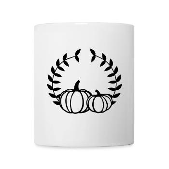 Couronne de citrouille - Mug blanc - blanc - Devant