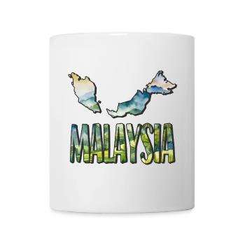 Watercolor Map Malaysia - Mug - white - Front