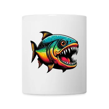 Piranha - Tasse - Weiß - Vorne