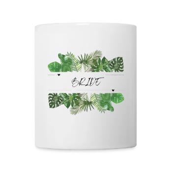 Bride Grüne Palmenblätter - Tasse - Weiß - Vorne