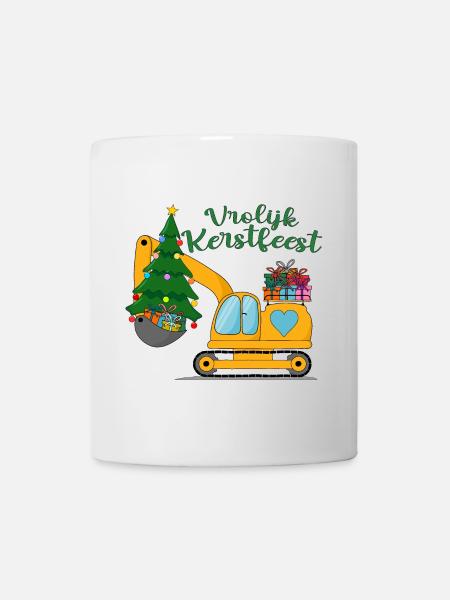 Graafmachine Vrolijk Kerstfeest in het geel - Tasse - Weiß