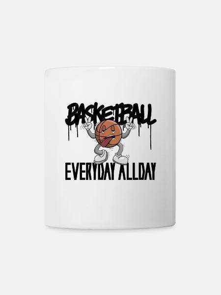 Basketball – dynamisches Sportmotiv - Tasse - Weiß