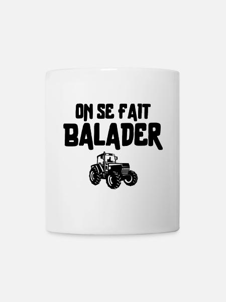 paysan, agriculteur, fermier, tracteur - Mug blanc - blanc