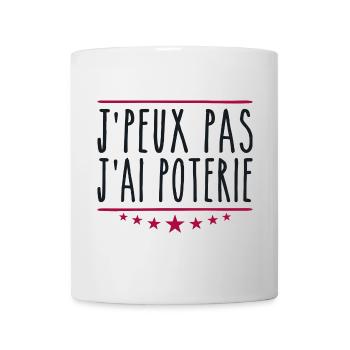 J'peux pas j'ai poterie | Potier - Mug blanc - blanc - Devant