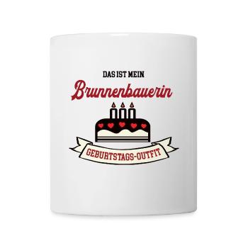 Geburtstag Brunnenbauerin Brunnenbauer Brunnenbau - Tasse - Weiß - Vorne
