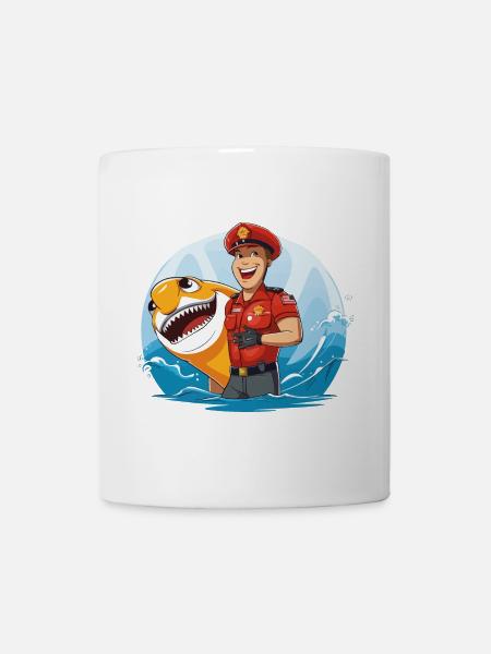Lifeguard Fin - Mug - white