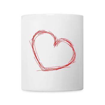 HERZ. WEIHNACHTEN. PAAR. VALENTINSTAG. GERADE VERHEIRATET. - Tasse - Weiß - Vorne