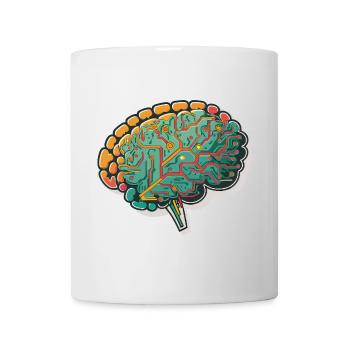 Synaptic Circuitry: A Stylized Fusion of the Human - Mug - white - Front