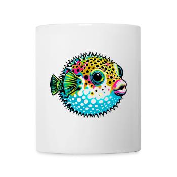 Kugelfisch - Tasse - Weiß - Vorne