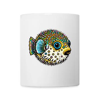 Kugelfisch - Tasse - Weiß - Vorne