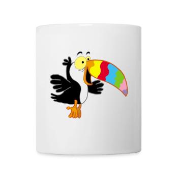 Vogel und mehrfarbiger Schnabel - Tasse - Weiß - Vorne
