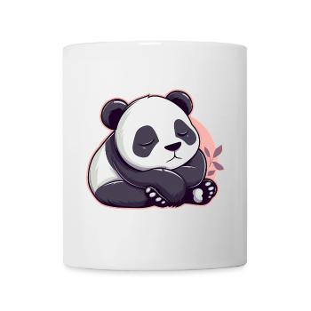 Dessin animé mignon d’un panda endormi - Design adorable - Mug blanc - blanc - Devant