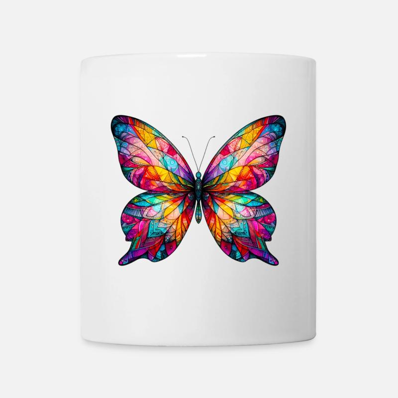 Schmetterling - Tasse - Weiß