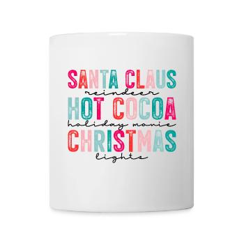 Santa Claus Heiße Schokolade Weihnachten - Tasse - Weiß - Vorne
