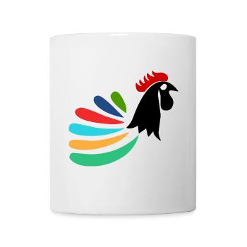 COQ. CHEVAL. POULE. COQ. ANIMAL. OISEAU. LICORNE. - Mug blanc - blanc - Devant