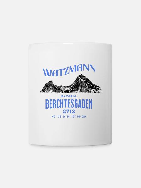 Watzmann – Berchtesgaden Bavaria Alpen Koordinaten - Tasse - Weiß