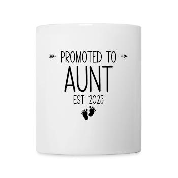 Promoted To Aunt Est. 2025 - Tasse - Weiß - Vorne