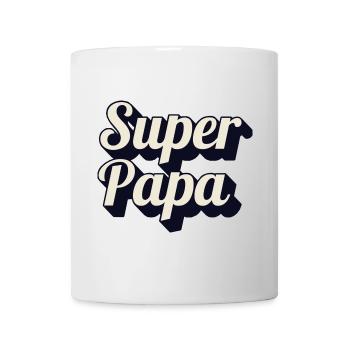 ensemble père fils assorti collection super papa - Mug blanc - blanc - Devant