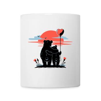 Bär in Liebe - Romantischer Sonnenuntergang - Tasse - Weiß - Vorne