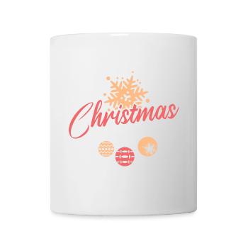 Chrisrmas xmas Weihnachtsstern Baumkugeln Winter - Tasse - Weiß - Vorne