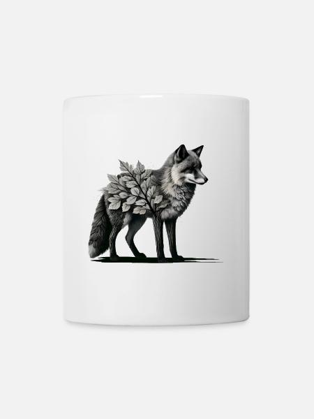 Waldfuchs – Mystische Naturverbundenheit - Tasse - Weiß