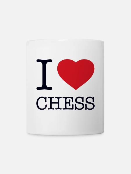 I LOVE CHESS - Tasse - Weiß