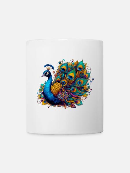 Paon - Mug blanc - blanc