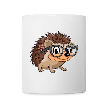 Lustiger Igel mit Brille Design für Tierliebhaber - Tasse - Weiß - Vorne