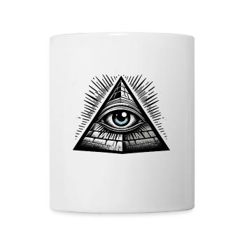 All Seeing Eye Conspiracy Illuminati Secret p - Mug - white - Front