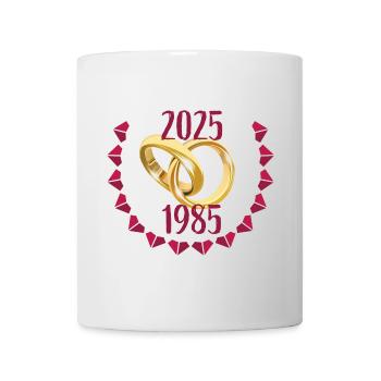 RUBIN Wedding 40 ans Anniversaire de mariage - Mug blanc - blanc - Devant