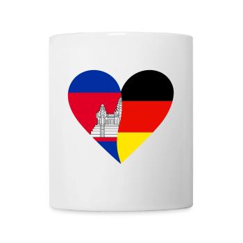 Cambodge Allemagne Cœur - Mug blanc - blanc - Devant